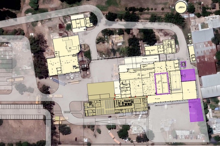 Plano de masterplan de una planta industrial para evaluar la viabilidad de una inversión